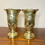 Hollywood Regency Heavy Brass Vases