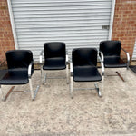 Knoll Brno Style Leather and Chrome Chairs