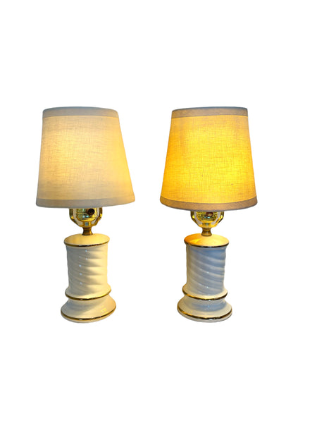 Pair of Small Porcelain Table Lamps