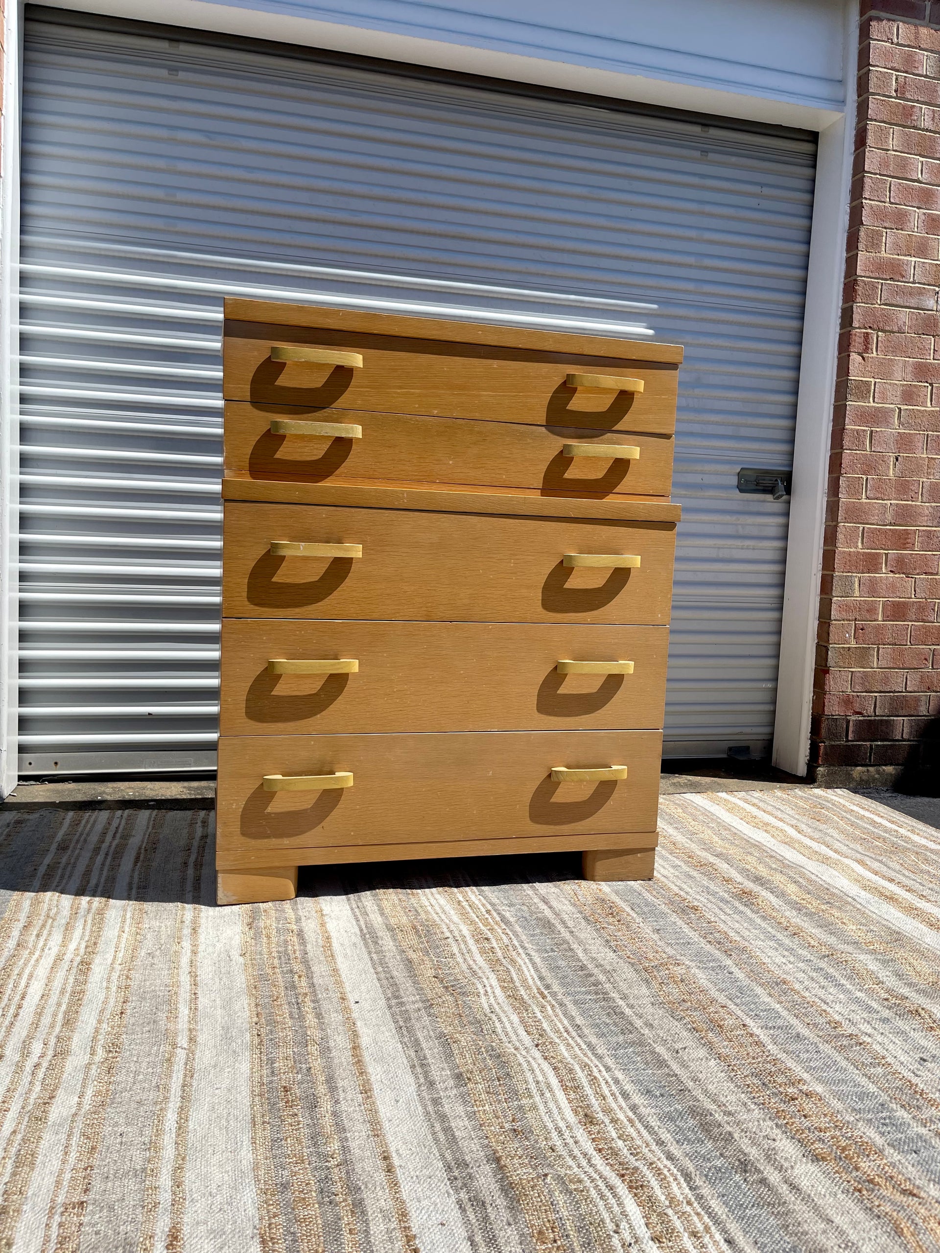 Virginia House Mid Century Tallboy Blonde Dresser
