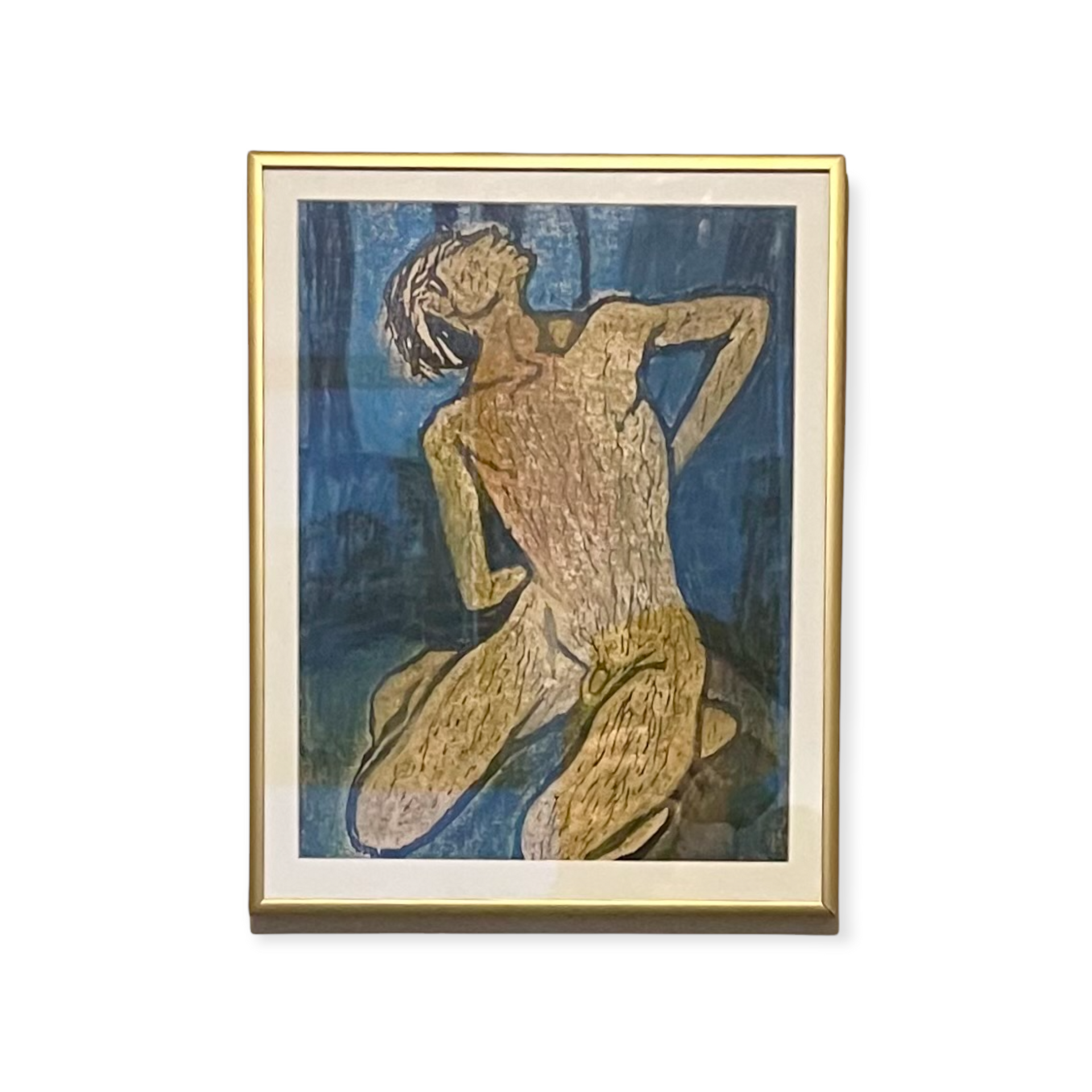 Tuffli Woodblock and Pastel Composition