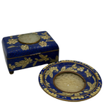 Cloisonné and Faux Jade Trinket Box and Dish