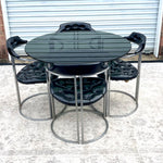 Daystrom Chrome and Smoked Glass Dining Set