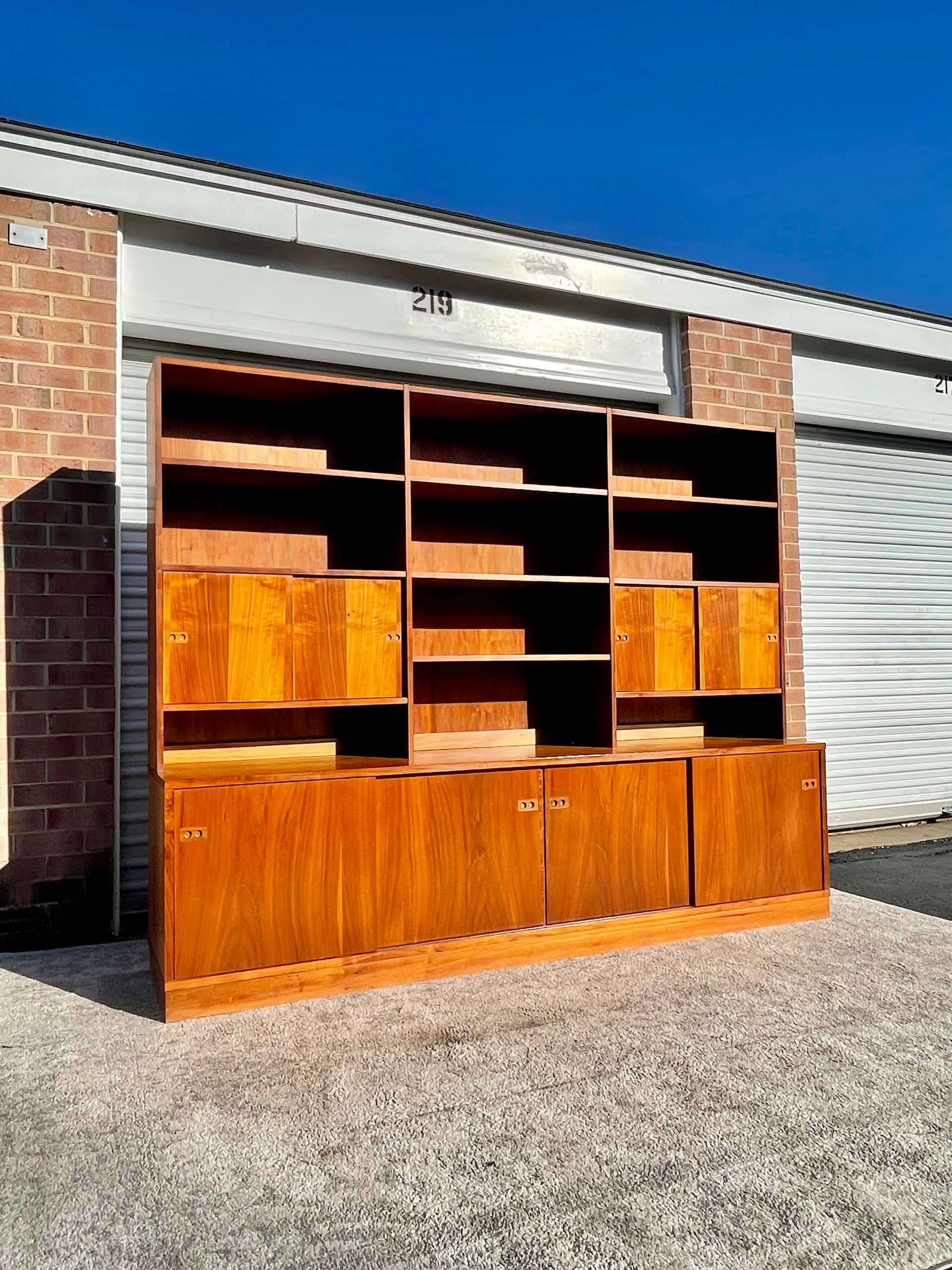 Large Modular Danish Modern Teak Wall Unit