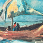 Sage 1970 Oil on Canvas Sailboat Painting