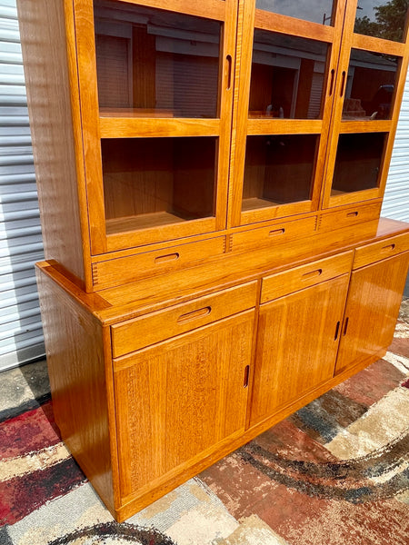 Danish Modern Teak Hutch and Credenza