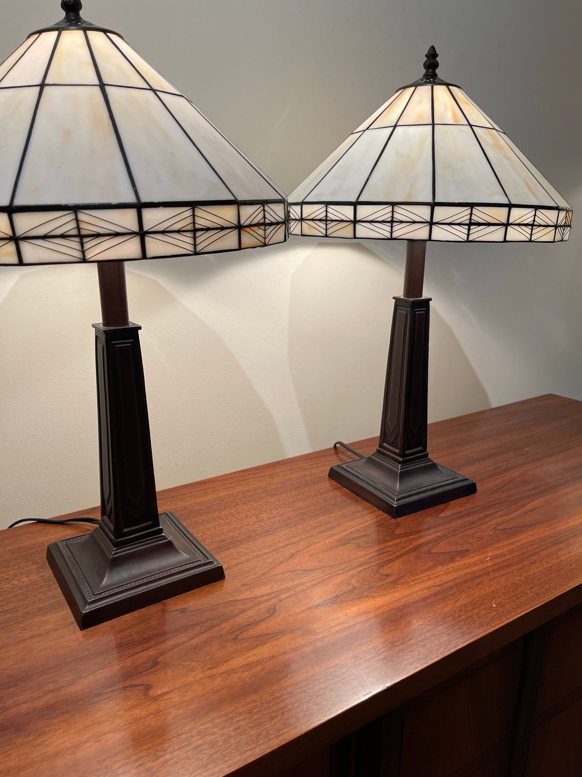 Tiffany Reproduction Lamp Pair