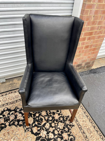 Hickory Chair Mfg. Leather Highback Chairs