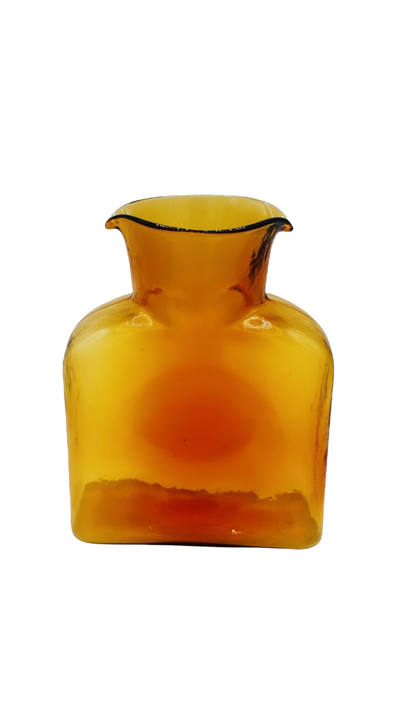 Blenko Glass Mid Century Amber Vase