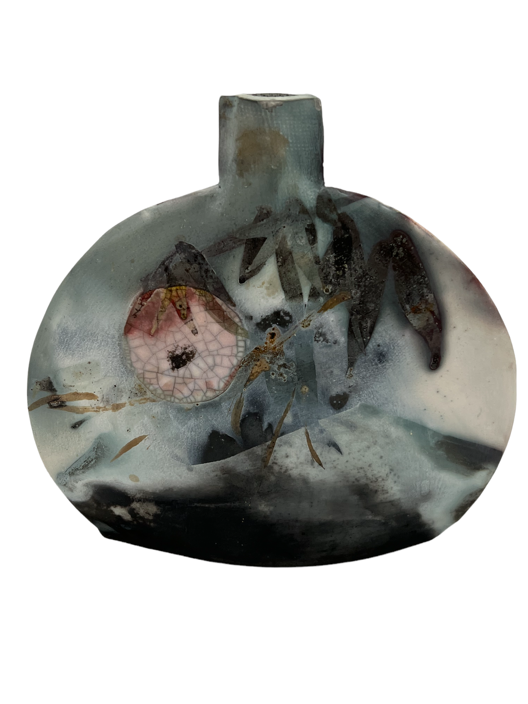 Asian Flattened Decorative Vase