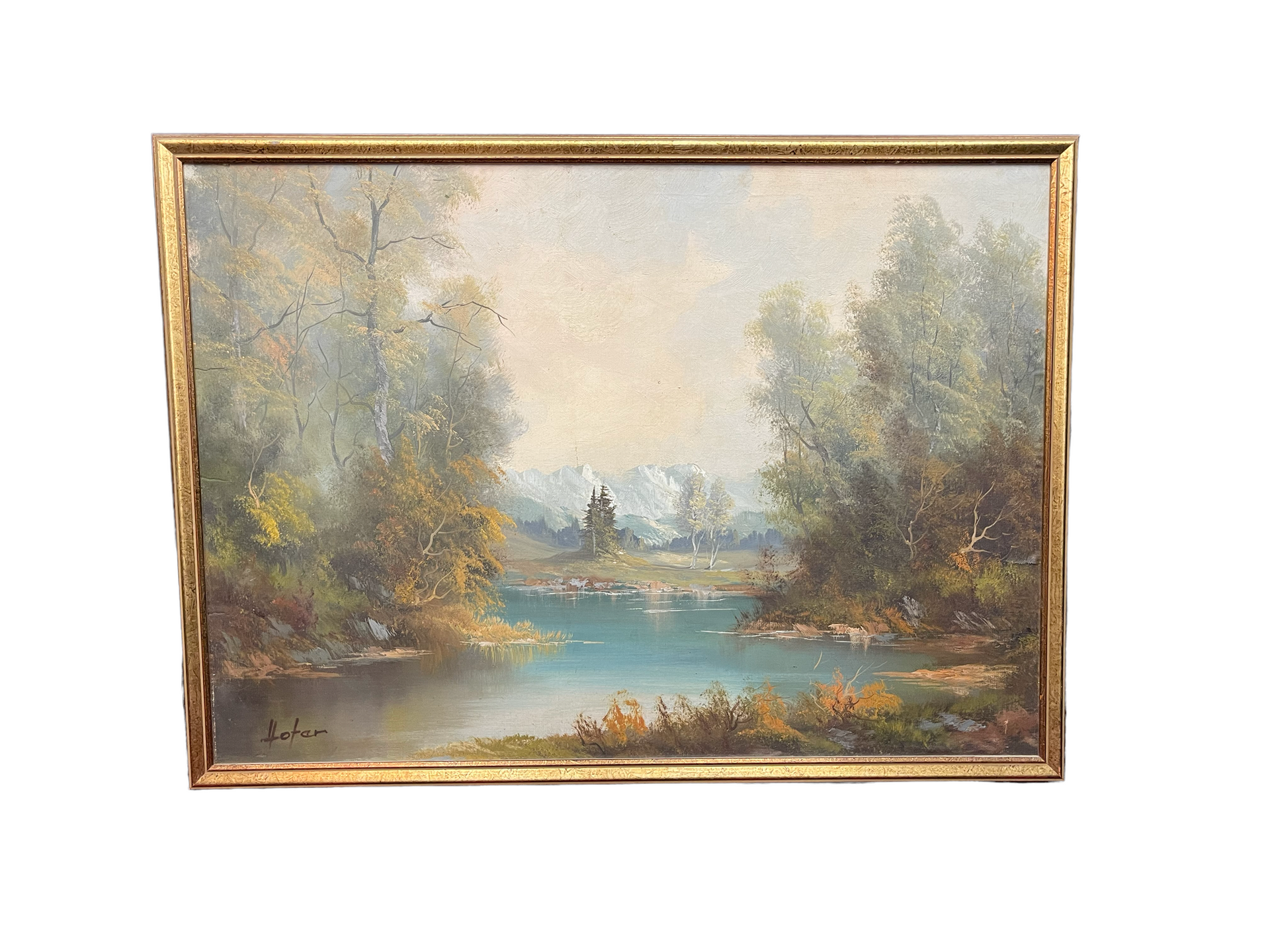 Vintage Painting Signed Hofer