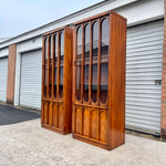 Mid Century Modern Brutalist Glass Fronted Bookcases/Cabinets