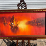 Waltz Mid Century Modern Red Boat Scene