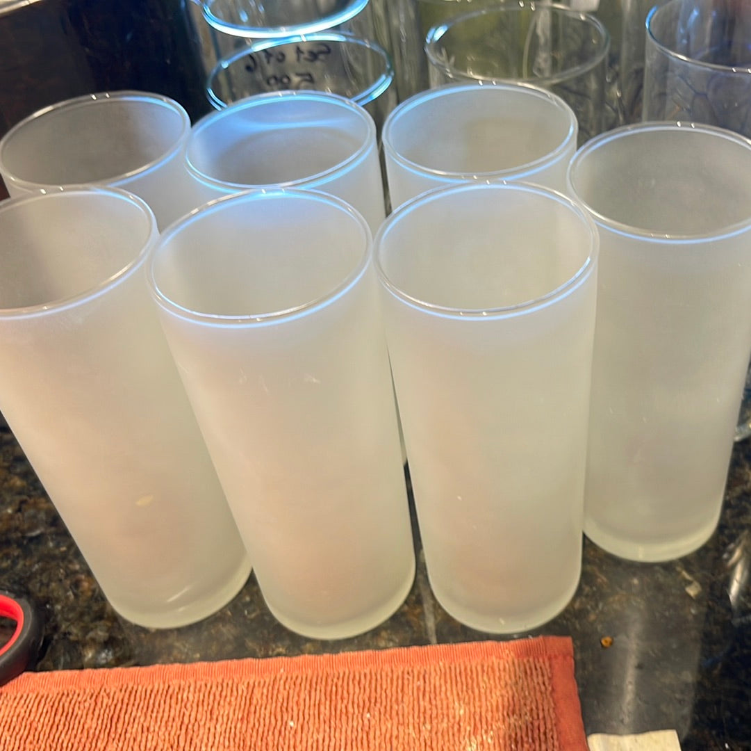 Vintage Libbey Sandblasted Highball Glasses (7)