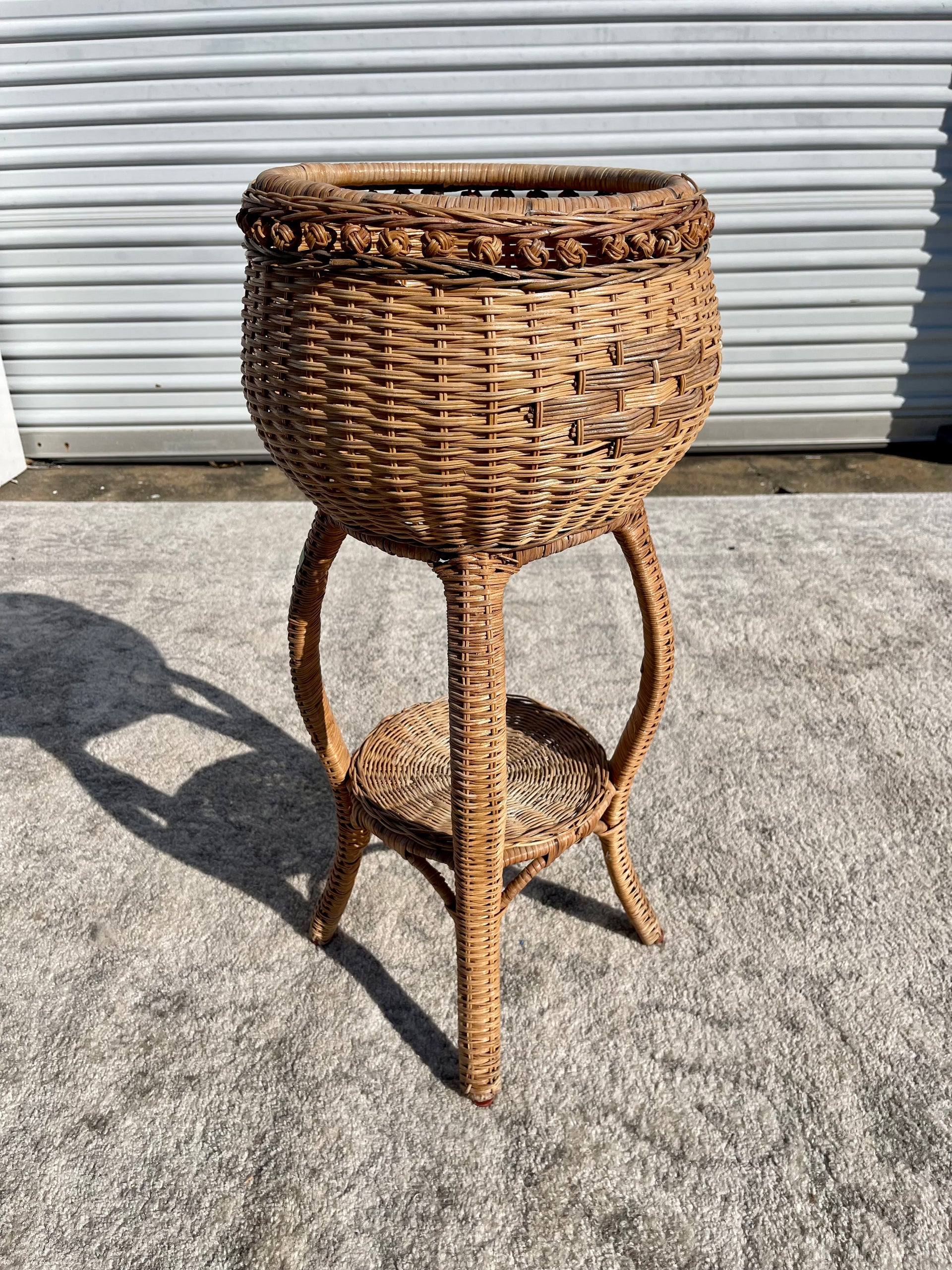 Boho Rattan and Bamboo Planter