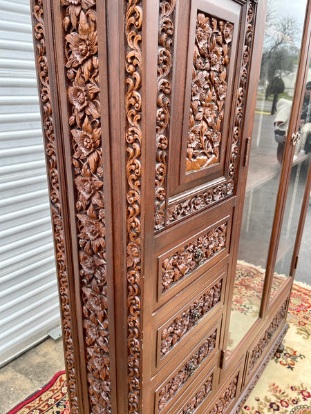 Ornate Hand Carved Wooden Cabinet