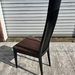 Midcentury Tonon Italian Black Laquered Dining Chairs