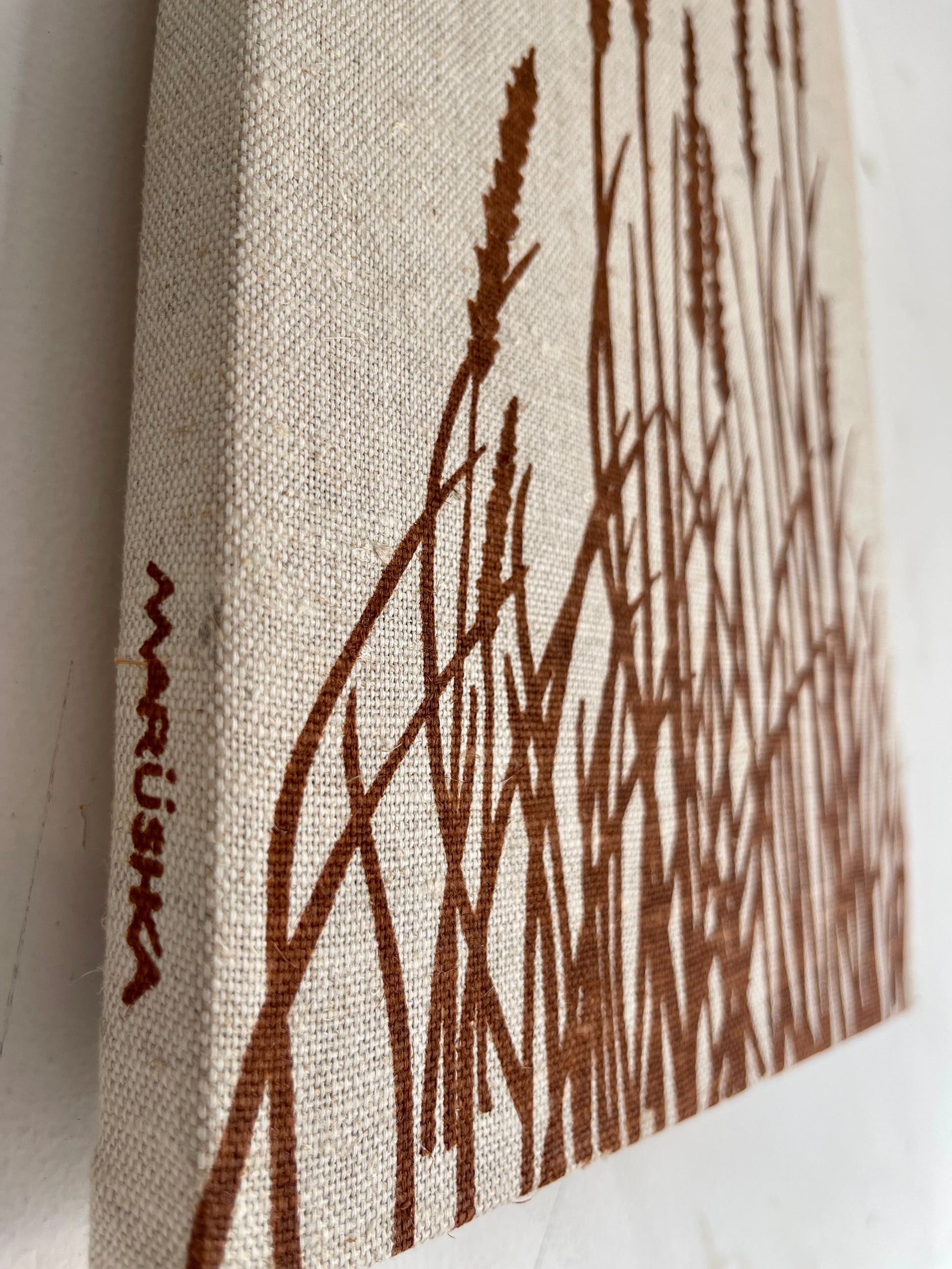 Mid Century Modern Marushka Wheat Canvas