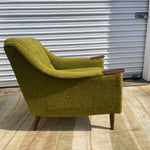 Mid Century Modern Kroehler Green Tweed Lounge Chair