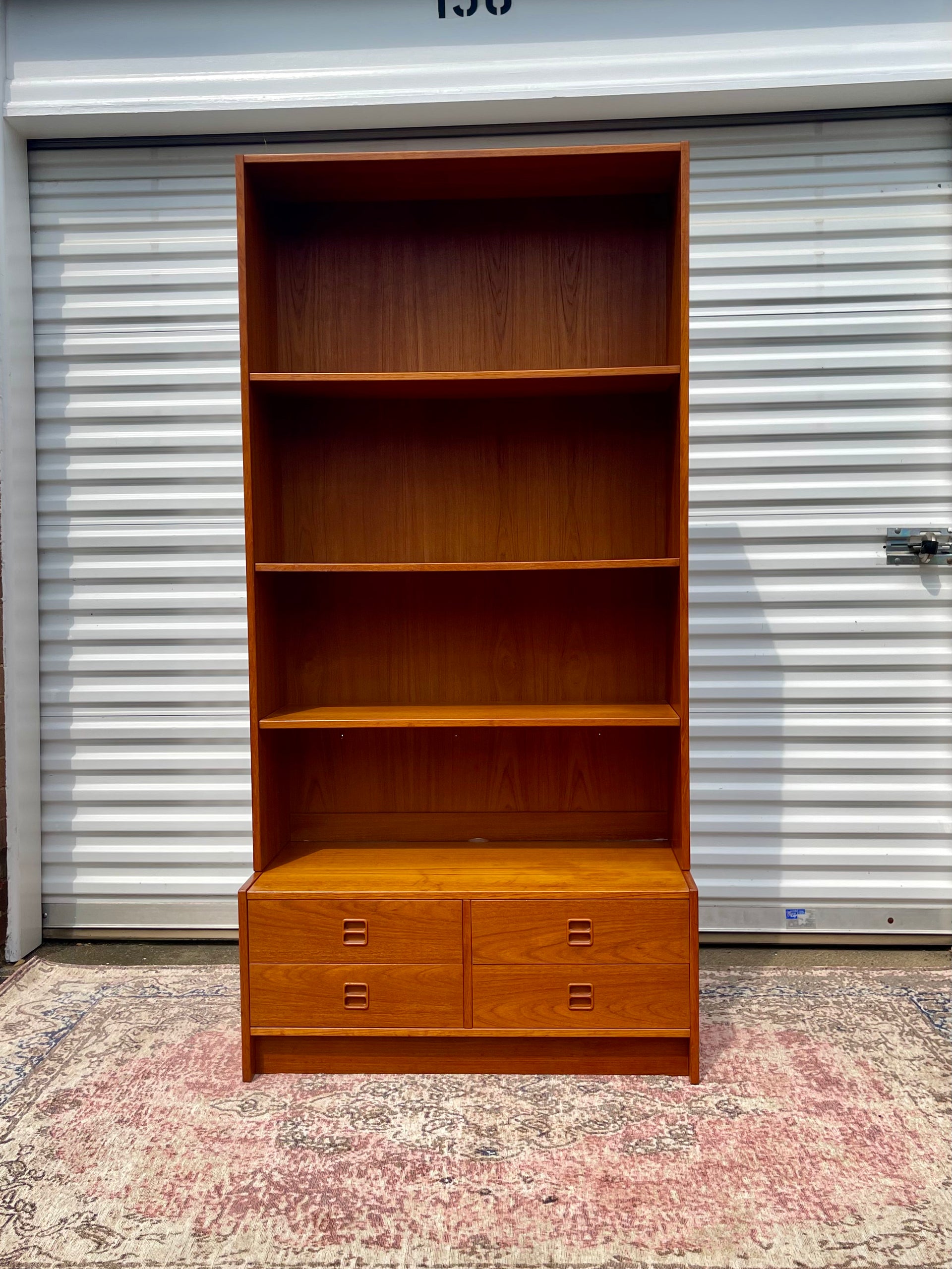 Modular Danish Modern Teak Bookcase