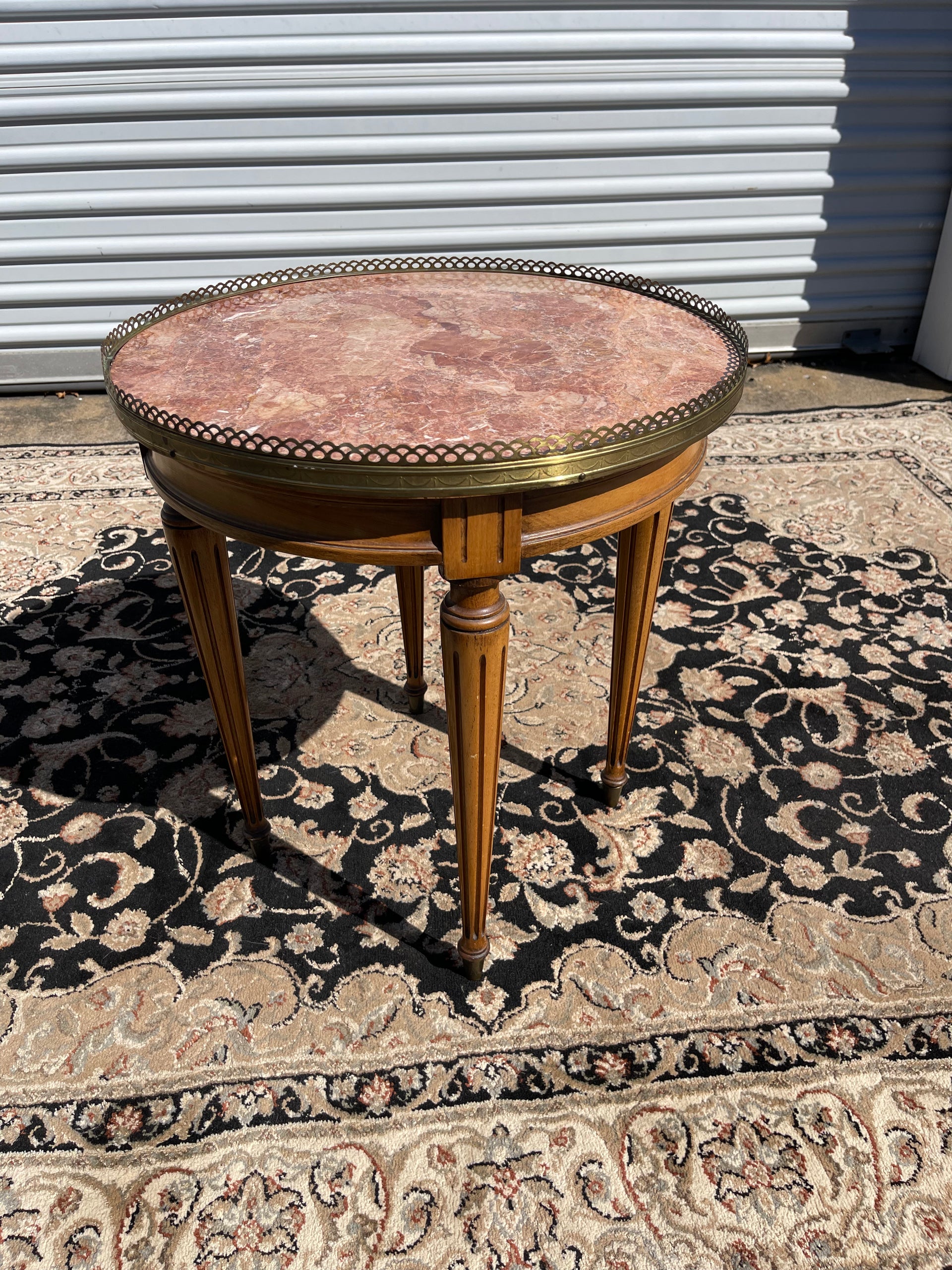 Authentic Italian Marble Louis XVI Style Occasional Table