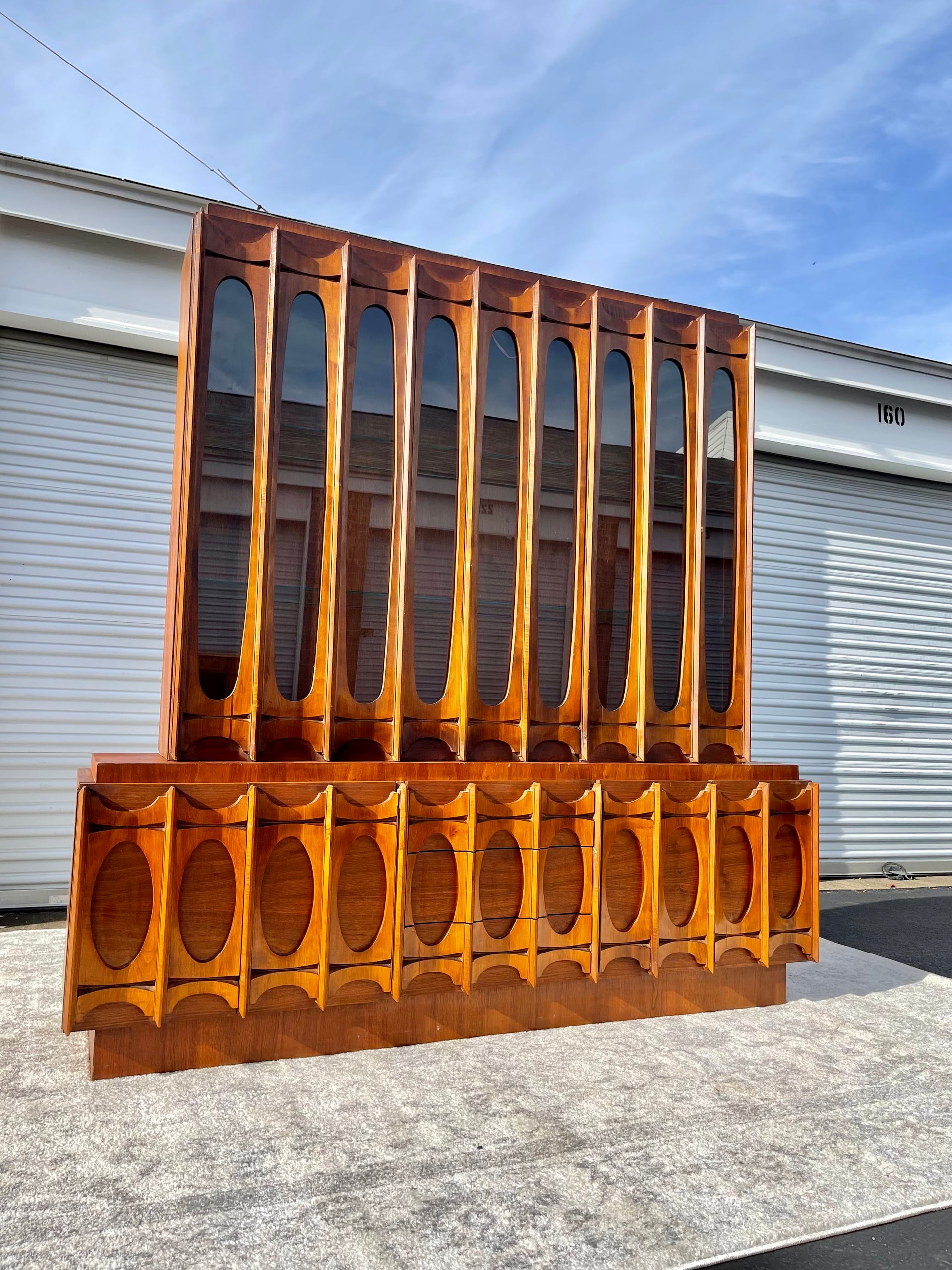 Tobago of Canada Brutalist Credenza and Hutch