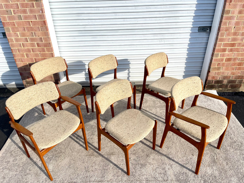 Eric Buch for O.D. Mobler Teak Dining Chairs