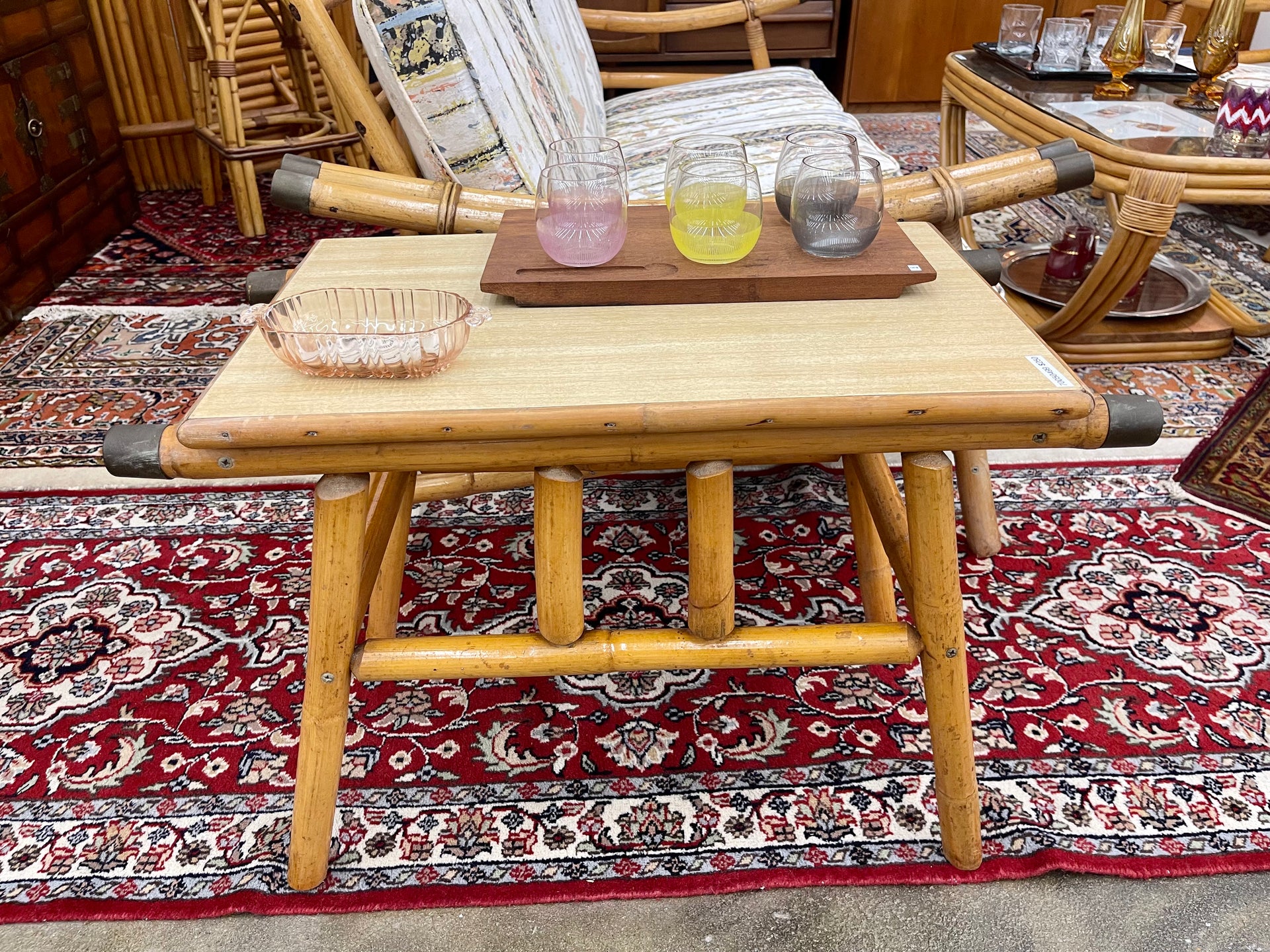 Ficks Reed Pagoda Bamboo Side Tables