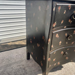 Black Louis XV Floral Commode