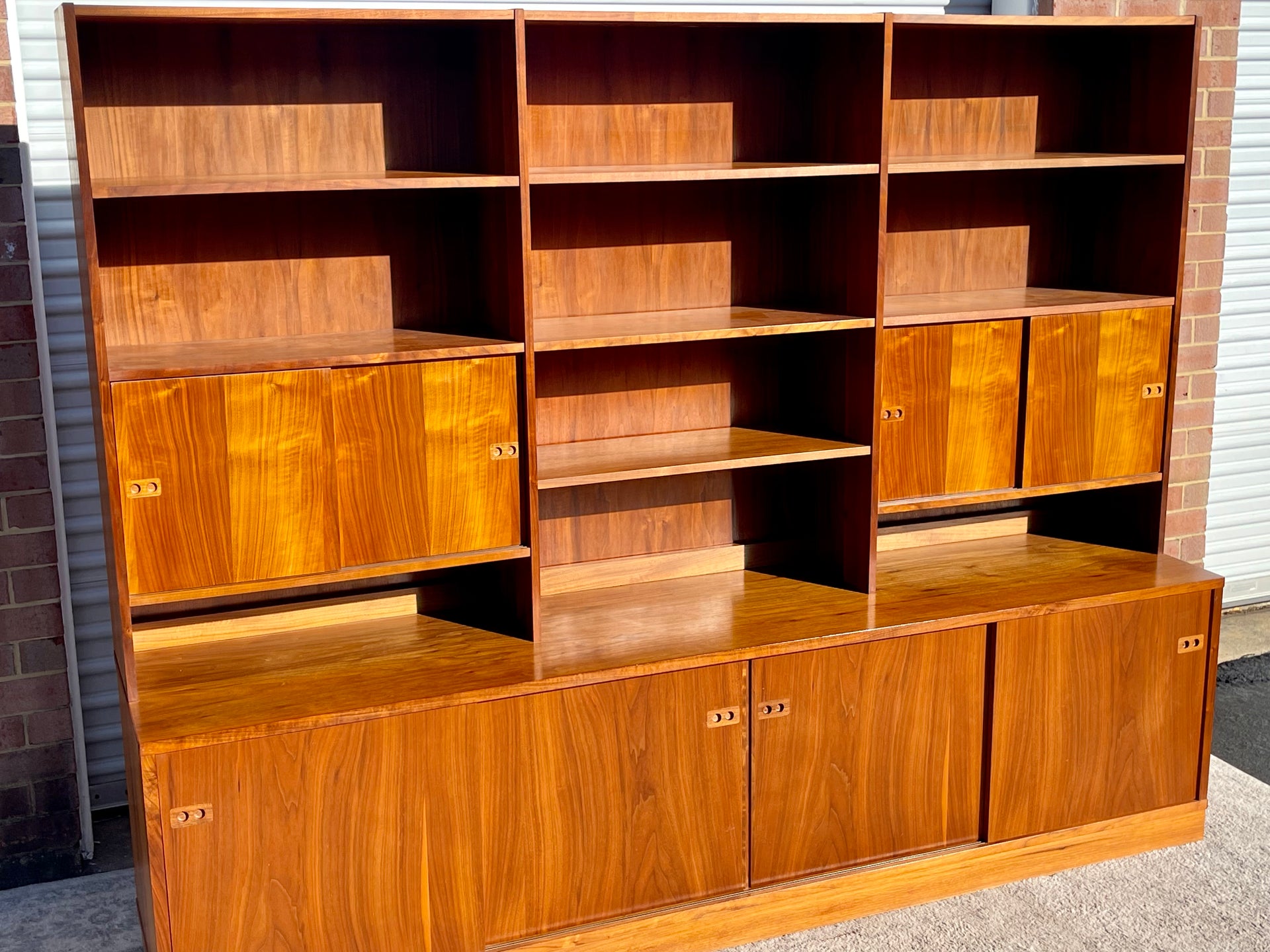 Large Modular Danish Modern Teak Wall Unit