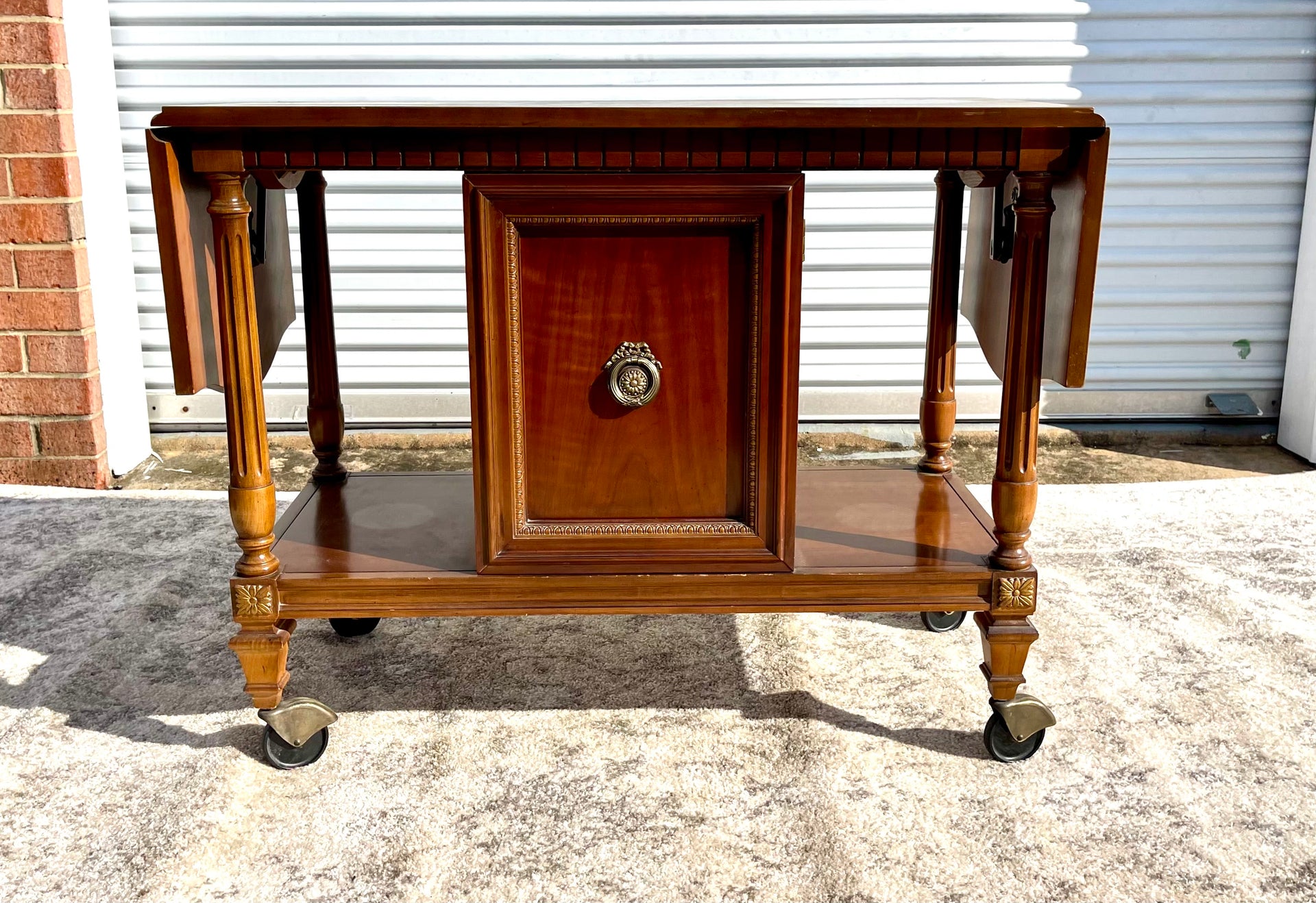 Vintage Bar Cart or Wheeled Server
