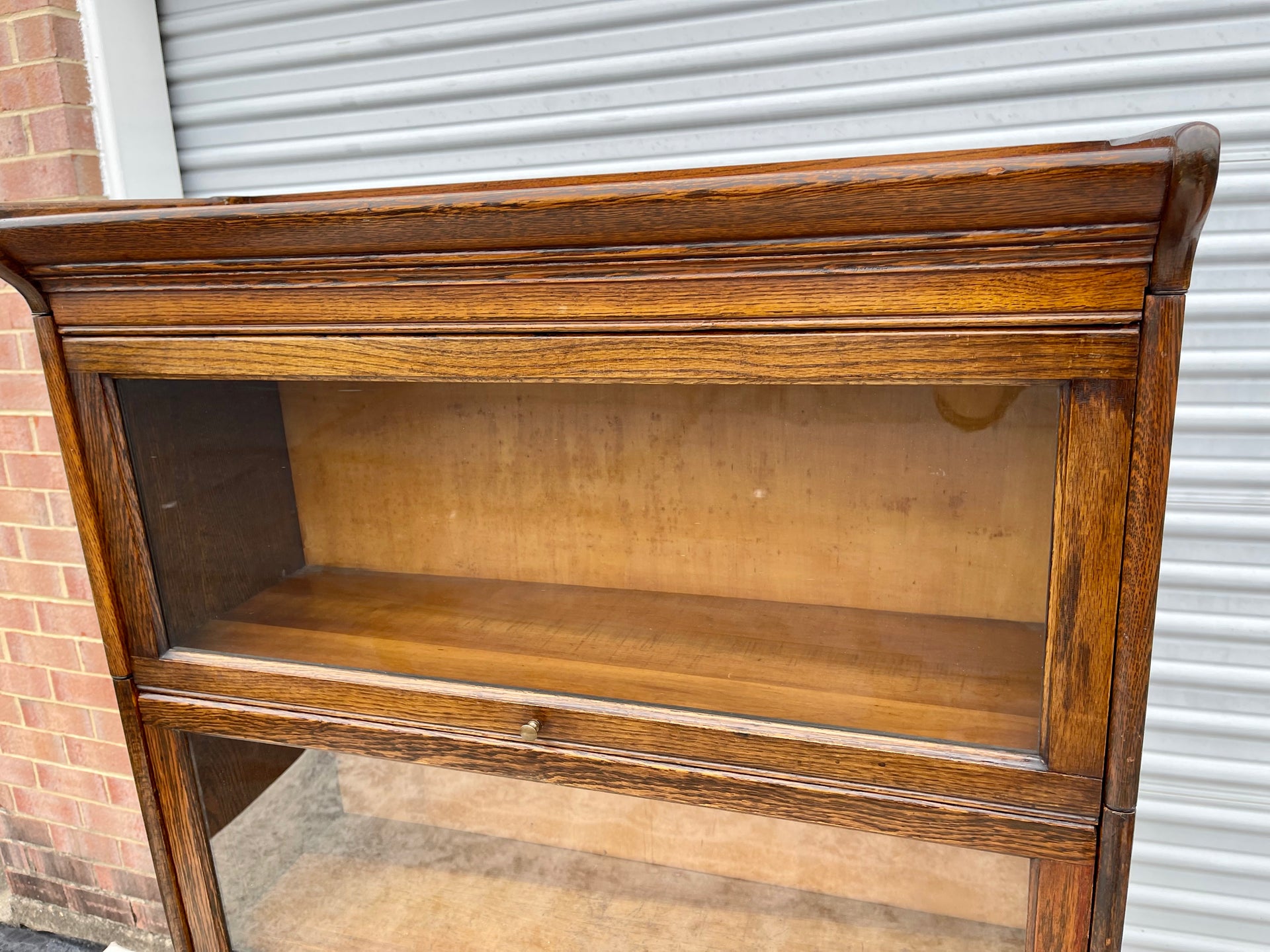 Antique Tiger Oak Four Stack Barrister Bookcase