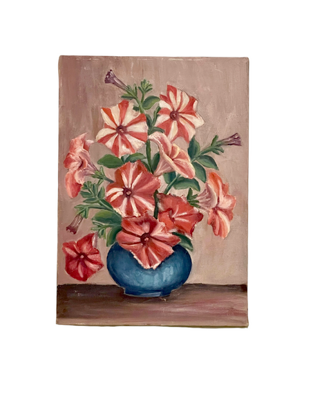 Small Oil on Canvas Flower Painting