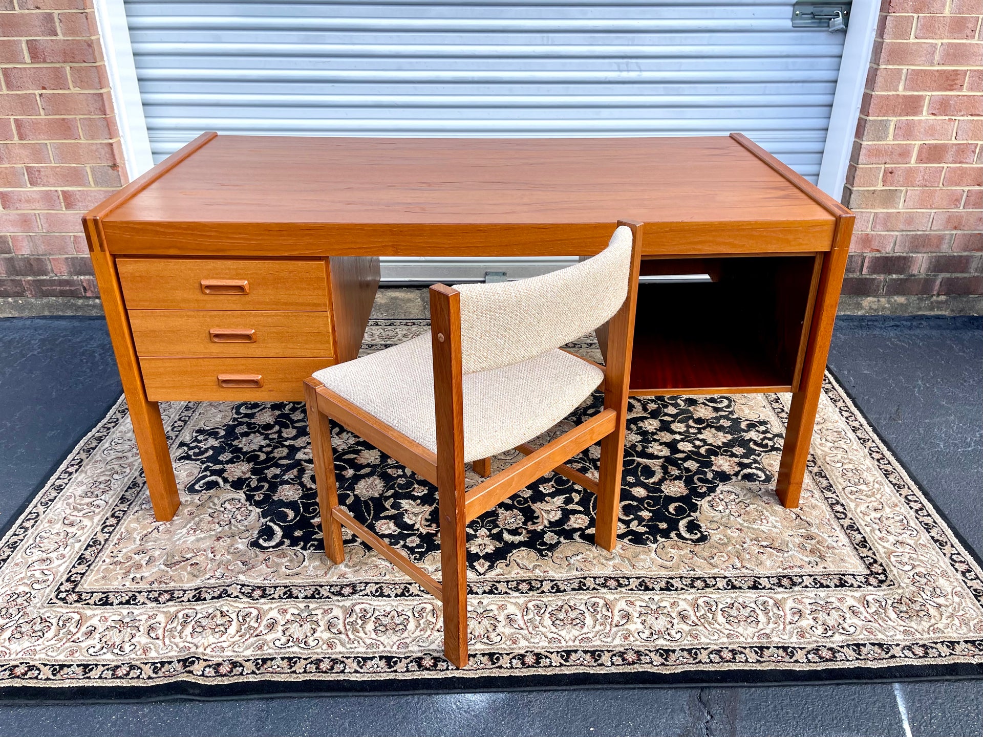 Danish Teak Executive Desk & Chair