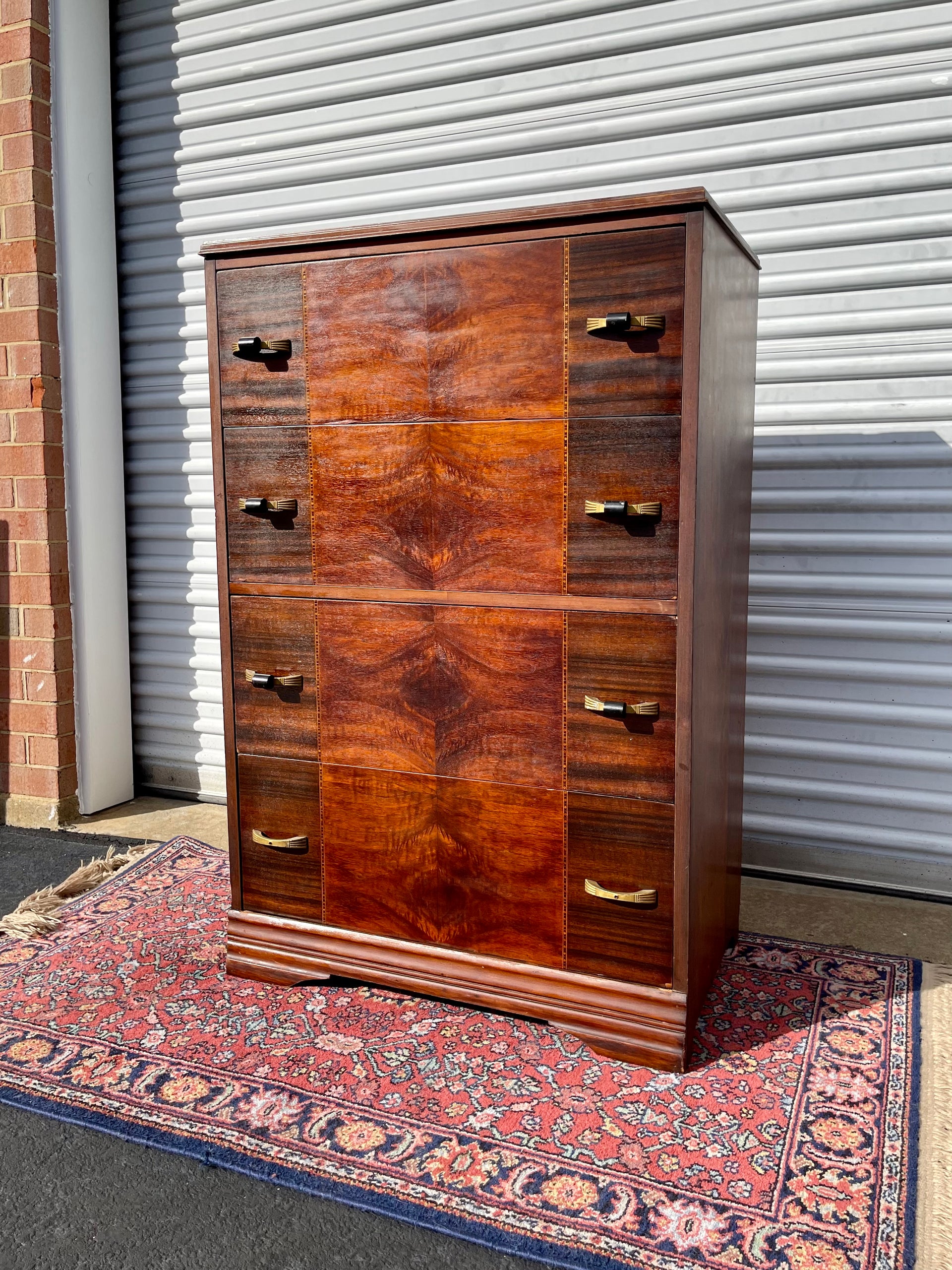 Refinished Art Deco Tallboy Dresser