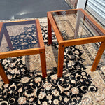 Danish Modern Teak Smoked Glass Nesting Tables
