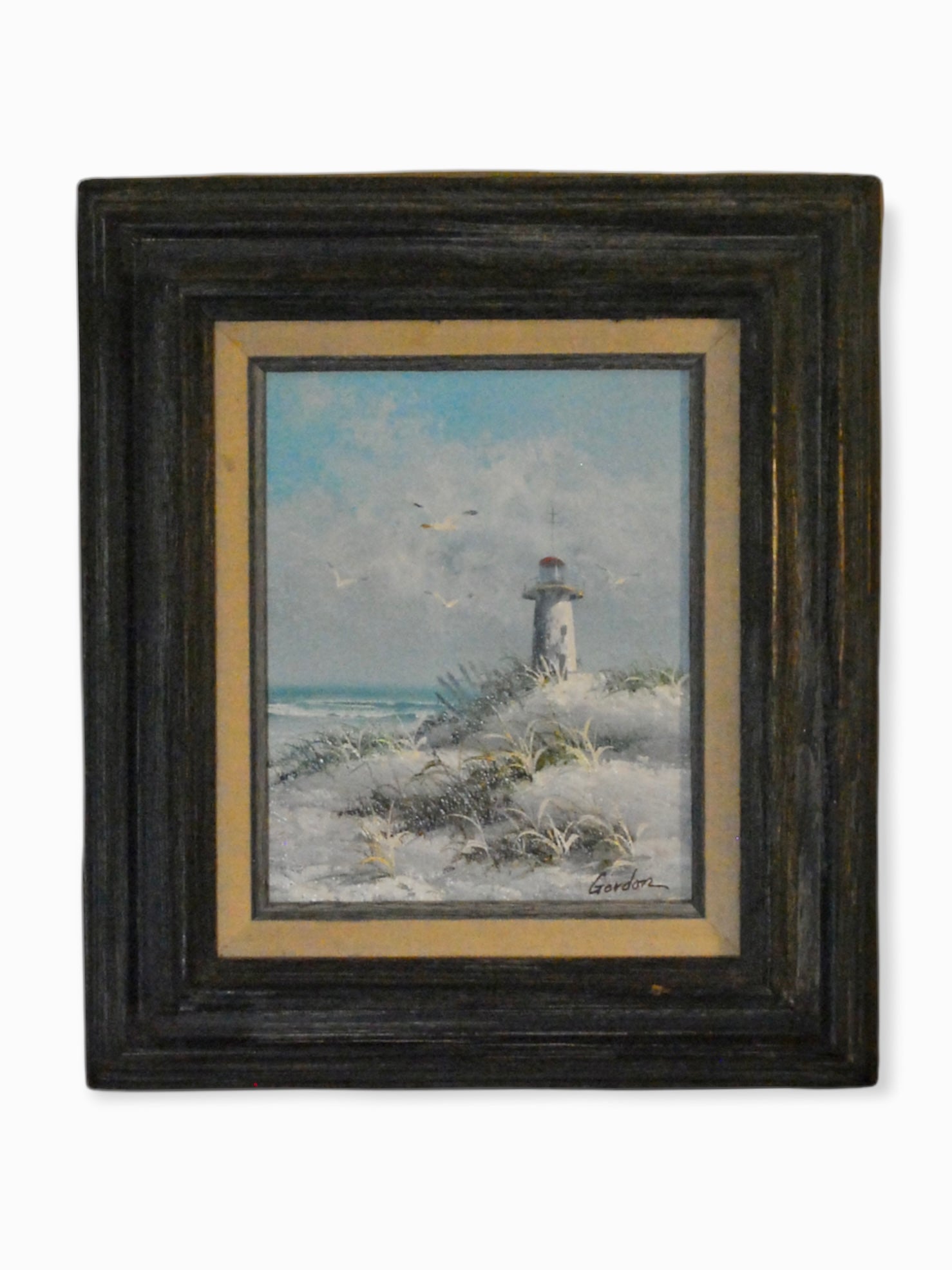 Midcentury Beach Painting