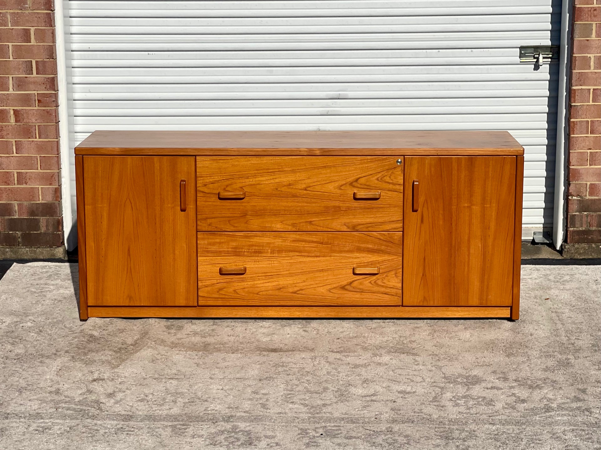 Large Teak Office Credenza