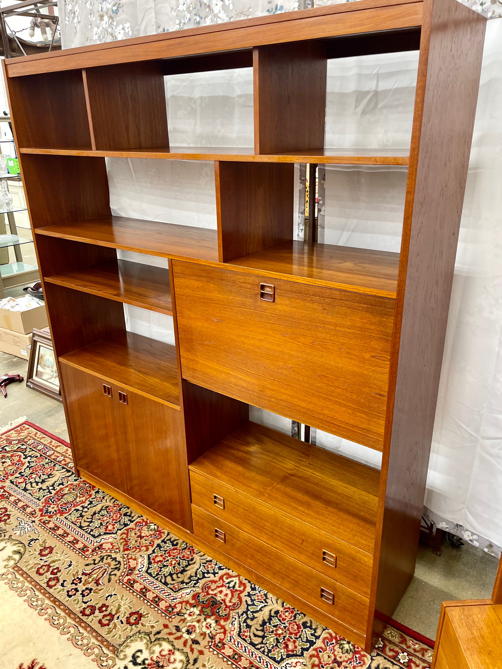 Danish Modern Teak Wall Unit