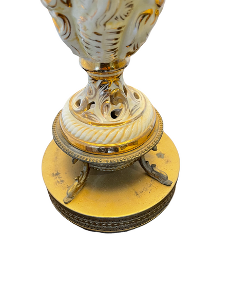 Midcentury Italian Handpainted Capodimonte Lamp