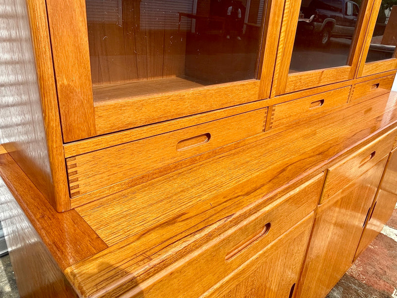 Danish Modern Teak Hutch and Credenza