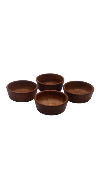 Danish Teak Petite Salt Serving Bowls