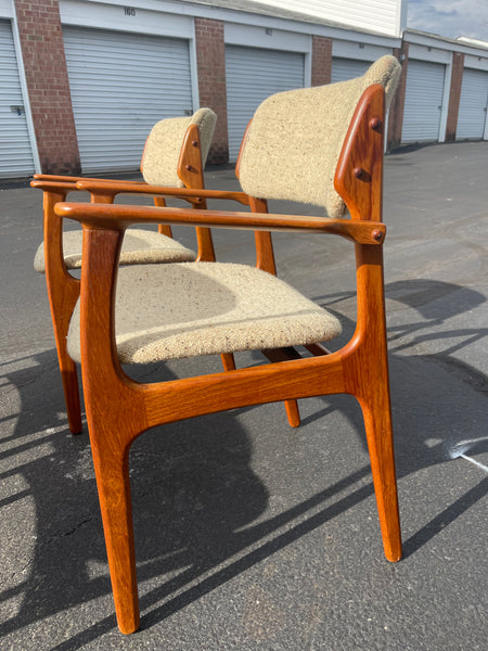 Eric Buch for O.D. Mobler Teak Dining Chairs Magpie Reclamations