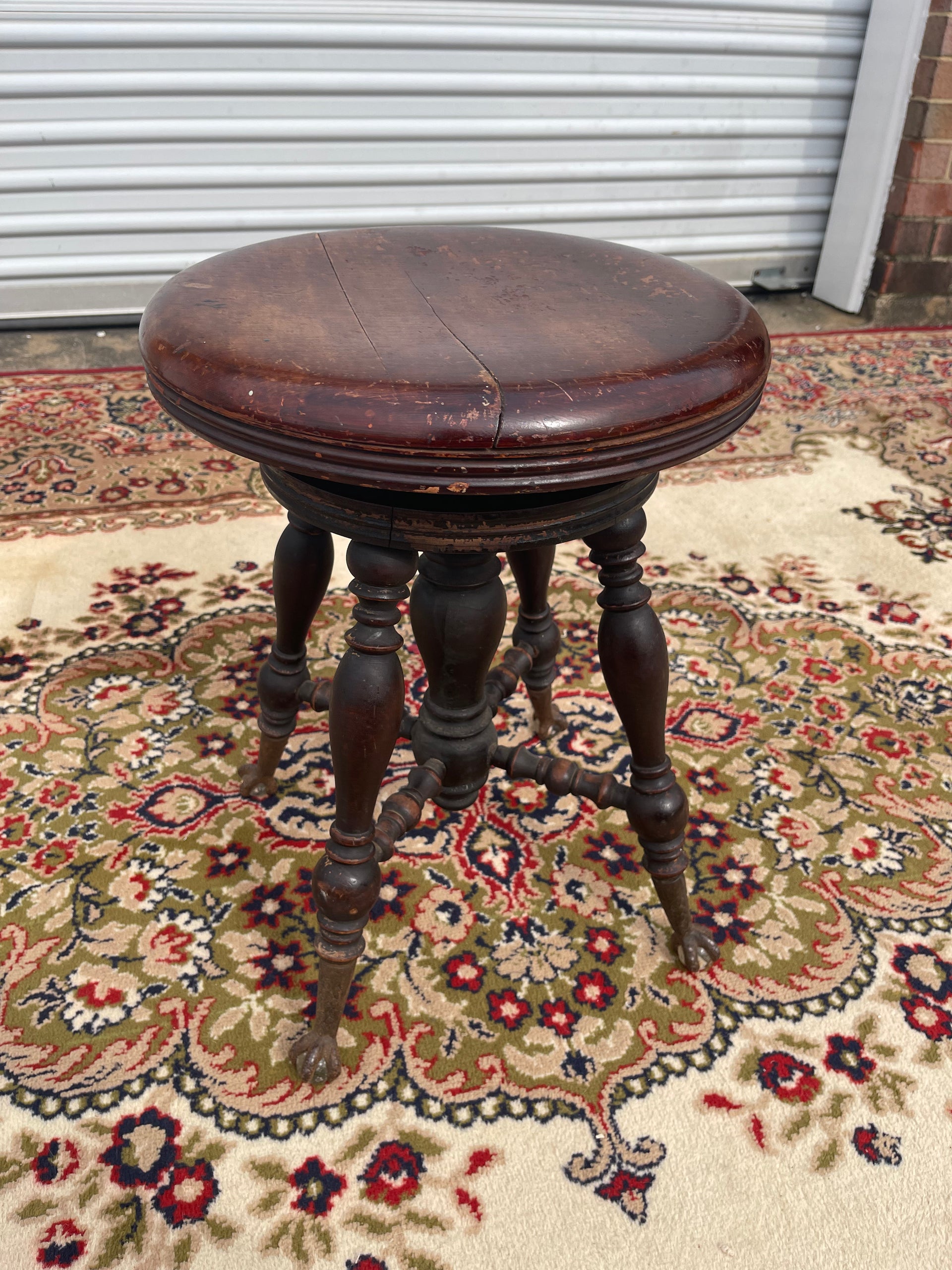 Antique Piano Stool
