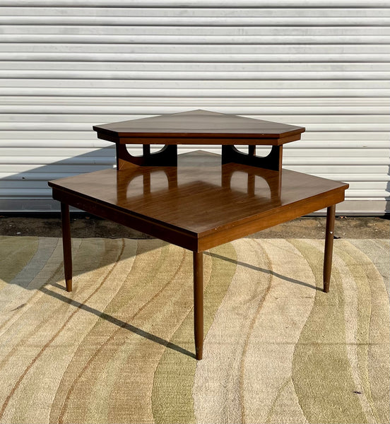 Mid Century Two Tiered Corner Table