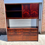 Danish Modern Rosewood Freestanding Wall Unit