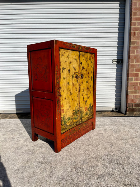 Authentic Hand Painted Chinoiserie Cabinet