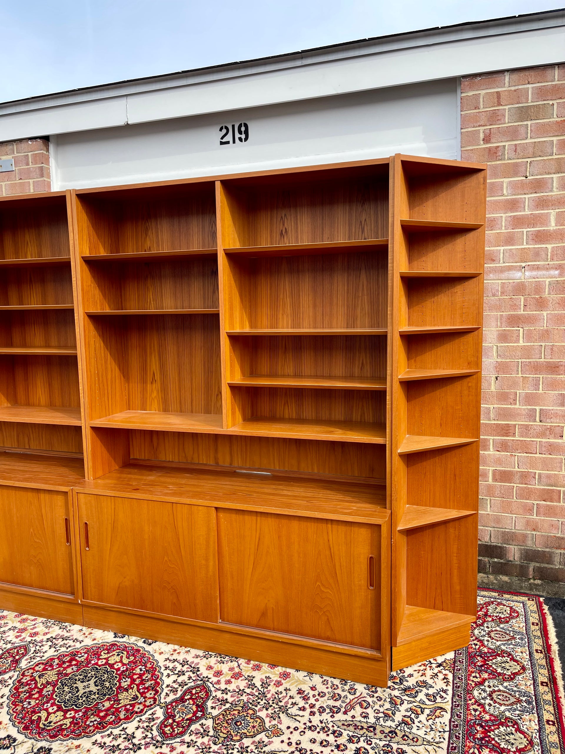 Poul Hundevad Credenza & Hutch Wall Unit with Corner Shelving