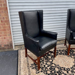 Hickory Chair Mfg. Leather Highback Chairs