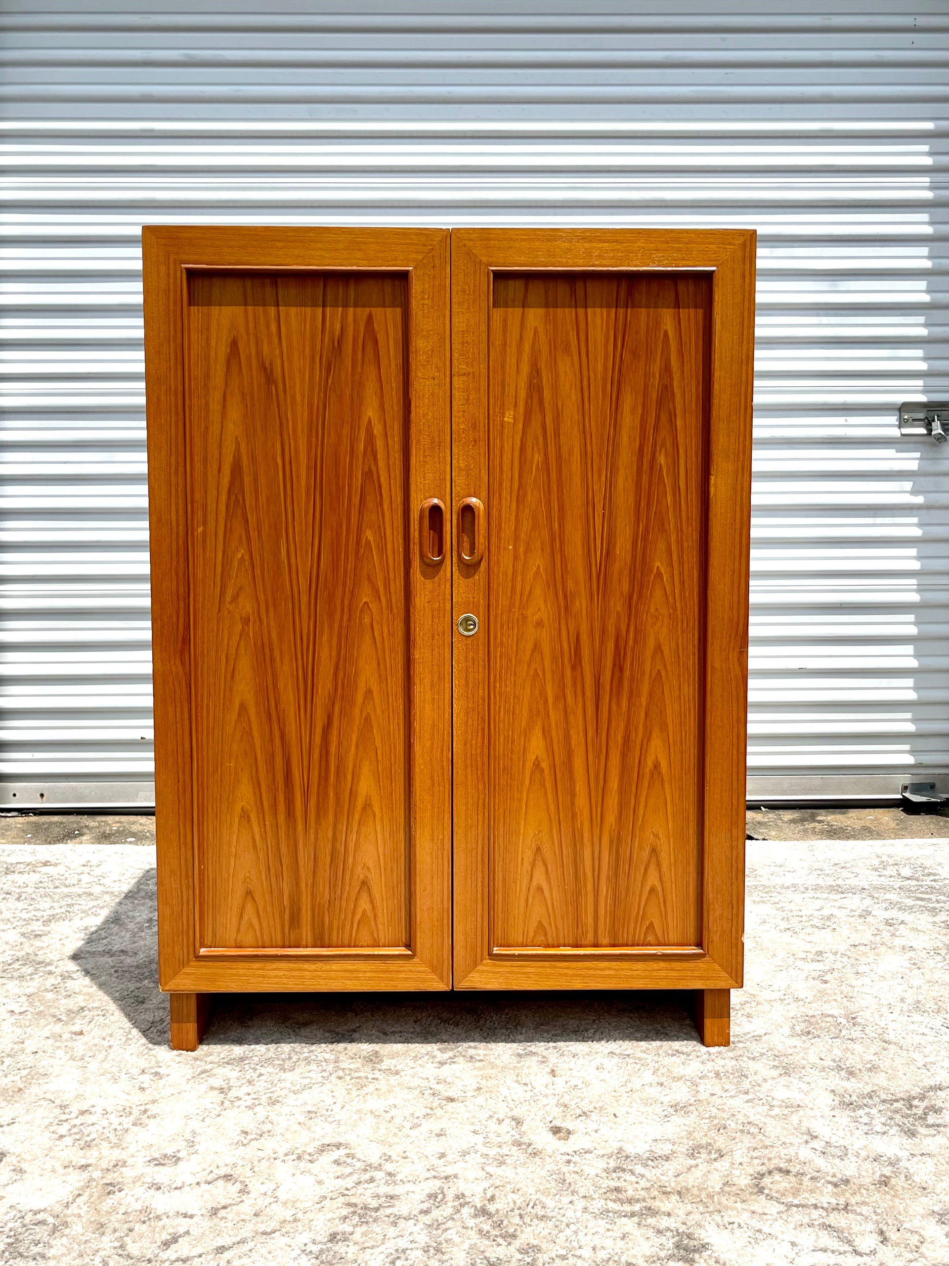 Danish Modern Teak Collapsible “Magic Box” Home Office Secretary Desk